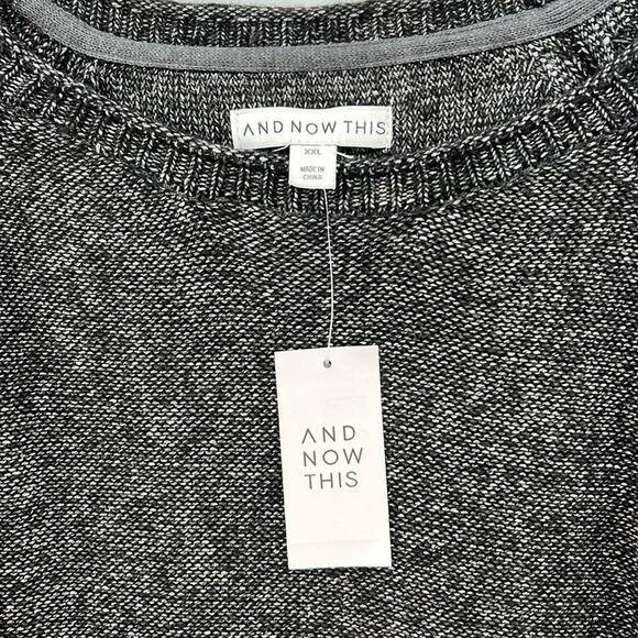 And Now This Macy's Men's Lightweight Sweater - Black/White - XXL - NWT - Picture 2 of 4